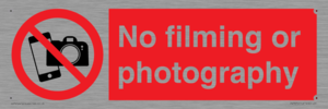 No filming or photography